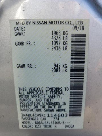 Photo 11 VIN: 1N4BL4CV9KC114603 - NISSAN ALTIMA 