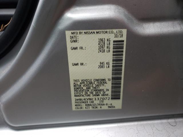 Photo 9 VIN: 1N4BL4CV9KC137072 - NISSAN ALTIMA SR 