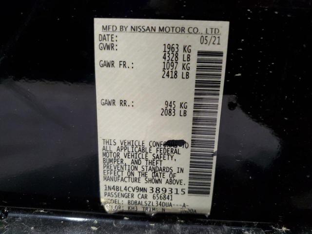 Photo 12 VIN: 1N4BL4CV9MN389315 - NISSAN ALTIMA 