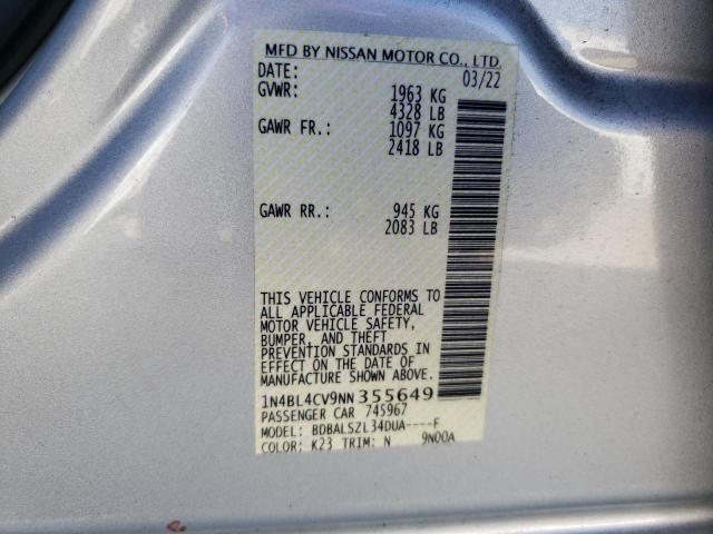 Photo 11 VIN: 1N4BL4CV9NN355649 - NISSAN ALTIMA SR 