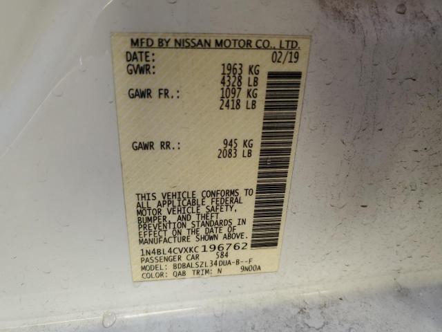 Photo 11 VIN: 1N4BL4CVXKC196762 - NISSAN ALTIMA 