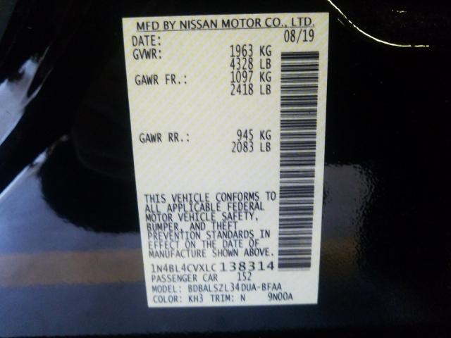 Photo 9 VIN: 1N4BL4CVXLC138314 - NISSAN ALTIMA SR 