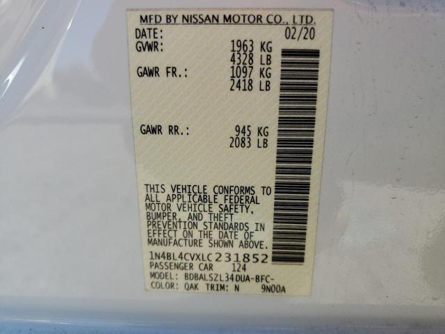 Photo 12 VIN: 1N4BL4CVXLC231852 - NISSAN ALTIMA SR 