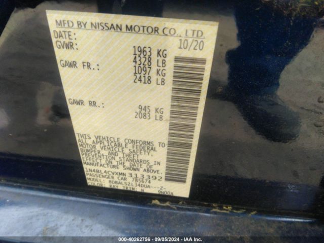 Photo 8 VIN: 1N4BL4CVXMN313392 - NISSAN ALTIMA 