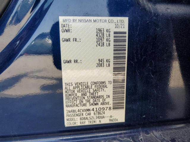 Photo 11 VIN: 1N4BL4CVXMN410978 - NISSAN ALTIMA 