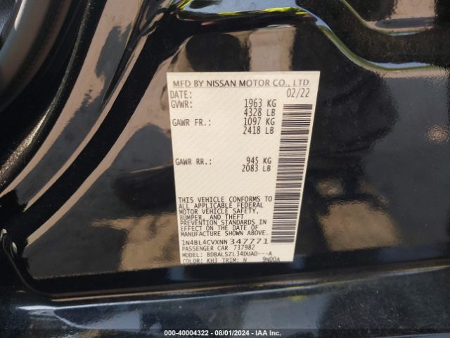 Photo 8 VIN: 1N4BL4CVXNN347771 - NISSAN ALTIMA 