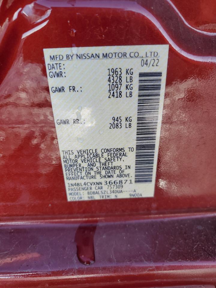 Photo 11 VIN: 1N4BL4CVXNN366871 - NISSAN ALTIMA 