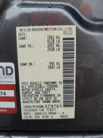 Photo 12 VIN: 1N4BL4CVXNN379765 - NISSAN ALTIMA SR 