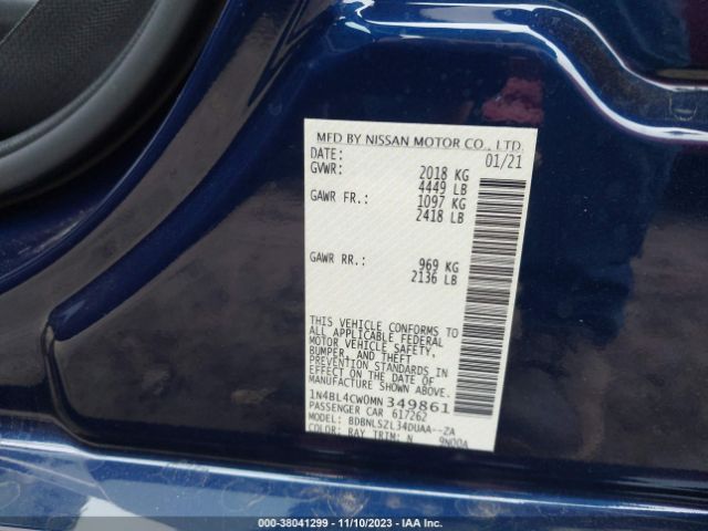 Photo 8 VIN: 1N4BL4CW0MN349861 - NISSAN ALTIMA 