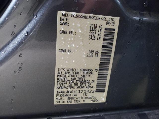 Photo 9 VIN: 1N4BL4CW1LC171422 - NISSAN ALTIMA SR 