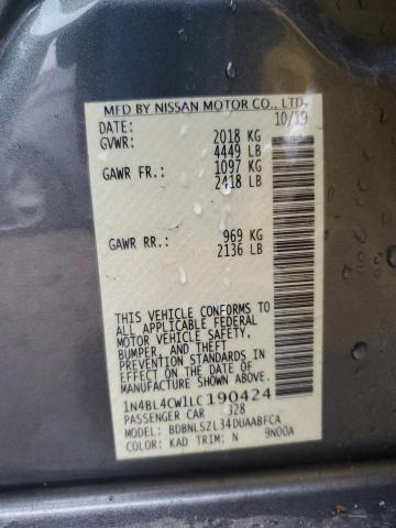 Photo 11 VIN: 1N4BL4CW1LC190424 - NISSAN ALTIMA 