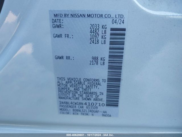 Photo 8 VIN: 1N4BL4CW1RN410710 - NISSAN ALTIMA 