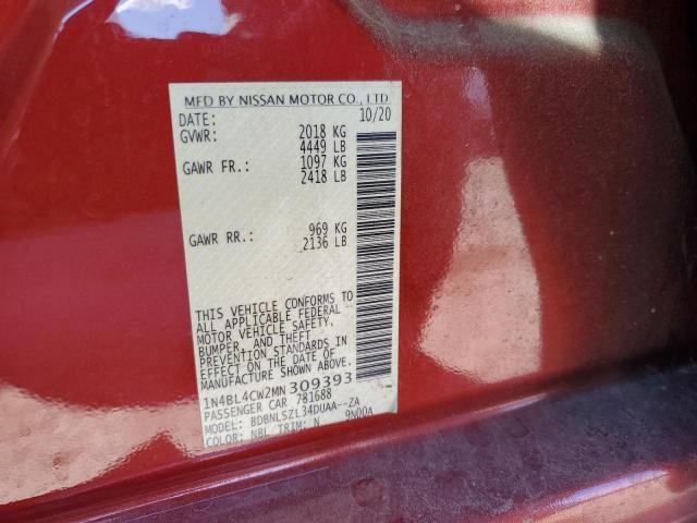 Photo 11 VIN: 1N4BL4CW2MN309393 - NISSAN ALTIMA 