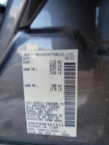 Photo 12 VIN: 1N4BL4CW2NN367411 - NISSAN ALTIMA SR 