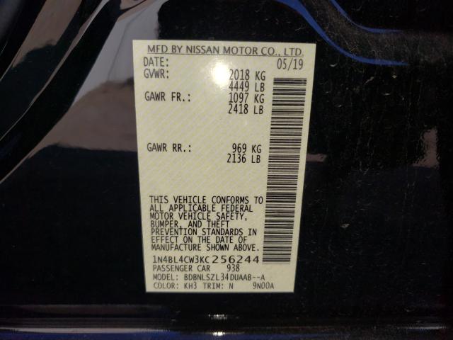 Photo 9 VIN: 1N4BL4CW3KC256244 - NISSAN ALTIMA SR 