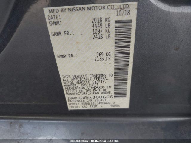 Photo 8 VIN: 1N4BL4CW3KN300666 - NISSAN ALTIMA 