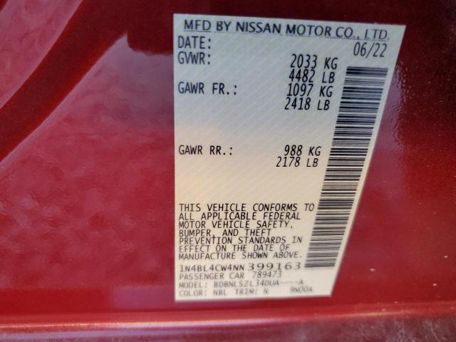 Photo 9 VIN: 1N4BL4CW4NN399163 - NISSAN ALTIMA SR 