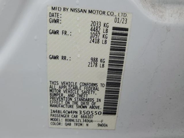 Photo 11 VIN: 1N4BL4CW4PN350550 - NISSAN ALTIMA SR 