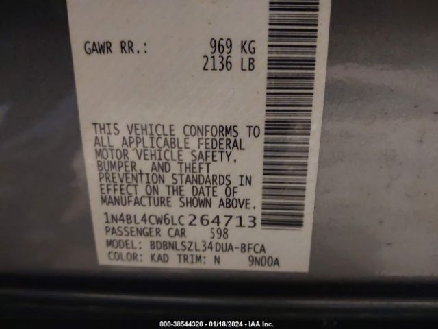 Photo 8 VIN: 1N4BL4CW6LC264713 - NISSAN ALTIMA 