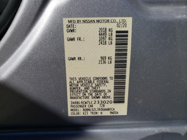 Photo 9 VIN: 1N4BL4CW7LC233020 - NISSAN ALTIMA SR 