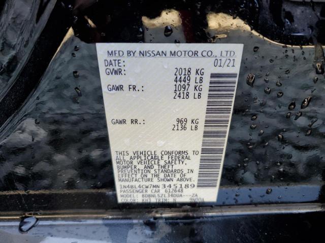 Photo 12 VIN: 1N4BL4CW7MN345189 - NISSAN ALTIMA SR 