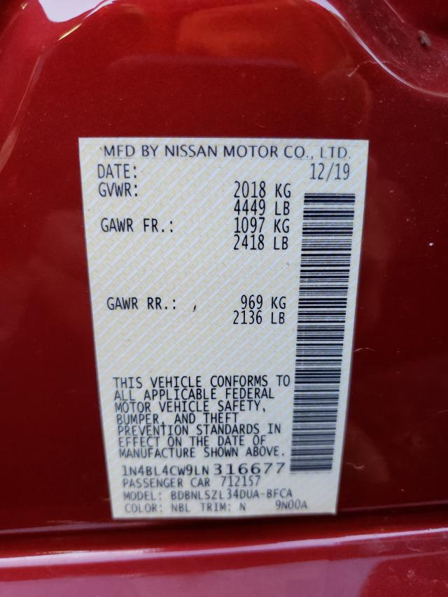 Photo 9 VIN: 1N4BL4CW9LN316677 - NISSAN ALTIMA SR 