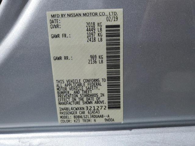 Photo 11 VIN: 1N4BL4CWXKN321272 - NISSAN ALTIMA SR 