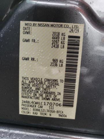 Photo 11 VIN: 1N4BL4CWXLC170706 - NISSAN ALTIMA SR 