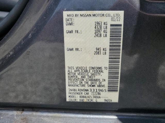 Photo 12 VIN: 1N4BL4DV0NN331965 - NISSAN ALTIMA SV 