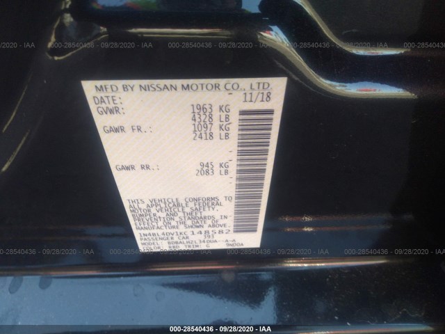 Photo 8 VIN: 1N4BL4DV1KC148582 - NISSAN ALTIMA 