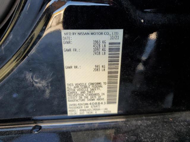 Photo 11 VIN: 1N4BL4DV1MN408843 - NISSAN ALTIMA SV 