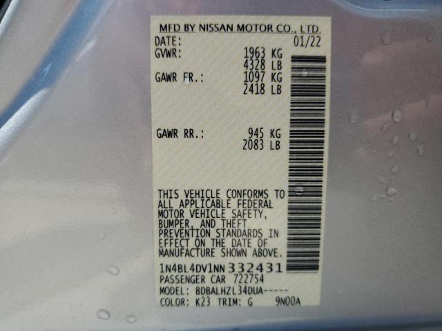 Photo 11 VIN: 1N4BL4DV1NN332431 - NISSAN ALTIMA SV 