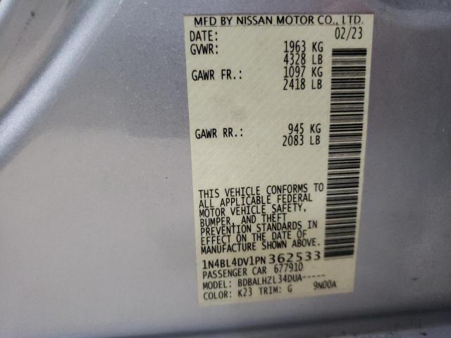 Photo 11 VIN: 1N4BL4DV1PN362533 - NISSAN ALTIMA SV 