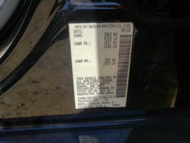 Photo 9 VIN: 1N4BL4DV2KC106213 - NISSAN ALTIMA SV 