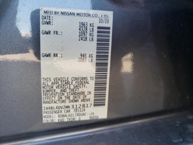 Photo 9 VIN: 1N4BL4DV2MN312817 - NISSAN ALTIMA SV 