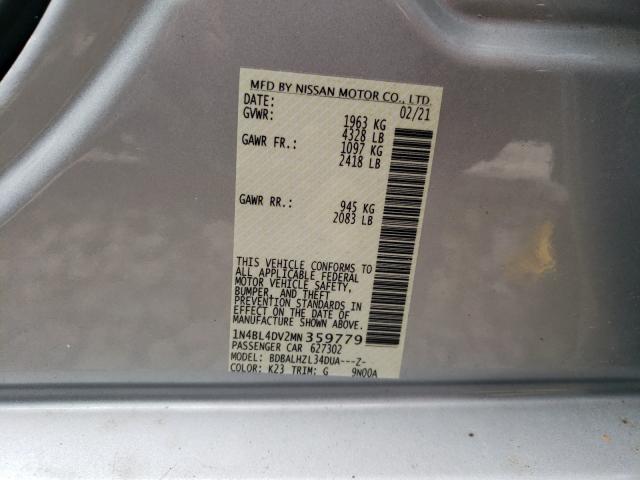 Photo 9 VIN: 1N4BL4DV2MN359779 - NISSAN ALTIMA SV 