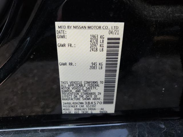 Photo 9 VIN: 1N4BL4DV2MN384570 - NISSAN ALTIMA SV 