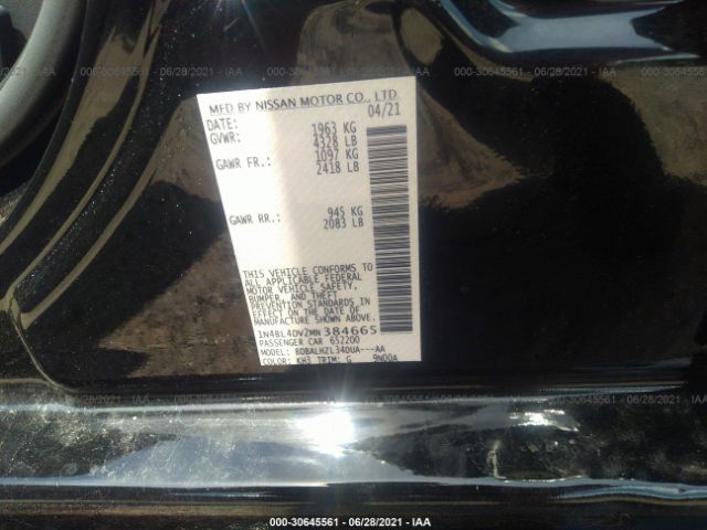 Photo 8 VIN: 1N4BL4DV2MN384665 - NISSAN ALTIMA 