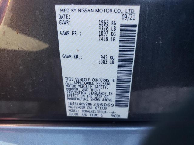 Photo 11 VIN: 1N4BL4DV2MN396069 - NISSAN ALTIMA 