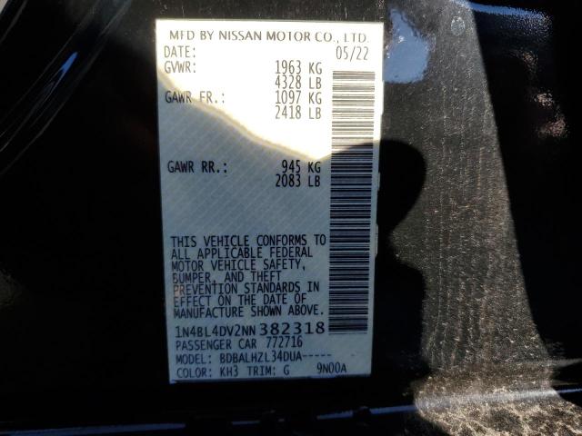 Photo 12 VIN: 1N4BL4DV2NN382318 - NISSAN ALTIMA SV 