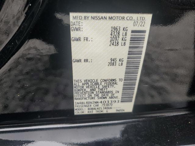 Photo 11 VIN: 1N4BL4DV2NN403393 - NISSAN ALTIMA SV 