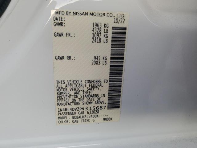 Photo 12 VIN: 1N4BL4DV2PN315687 - NISSAN ALTIMA SV 