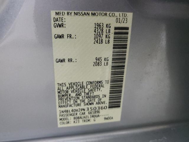 Photo 12 VIN: 1N4BL4DV2PN350360 - NISSAN ALTIMA 