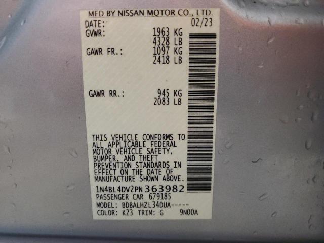 Photo 11 VIN: 1N4BL4DV2PN363982 - NISSAN ALTIMA SV 