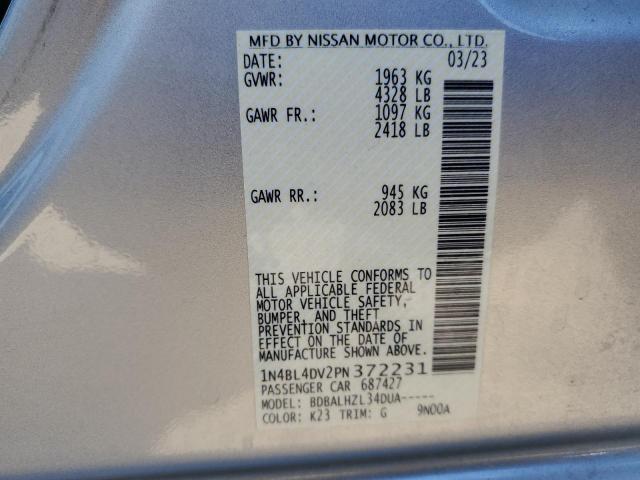 Photo 12 VIN: 1N4BL4DV2PN372231 - NISSAN ALTIMA 