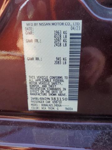 Photo 11 VIN: 1N4BL4DV2PN383150 - NISSAN ALTIMA SV 