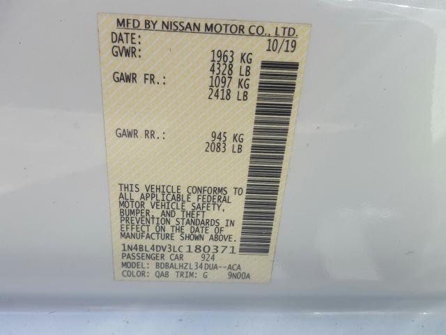 Photo 9 VIN: 1N4BL4DV3LC180371 - NISSAN ALTIMA SV 