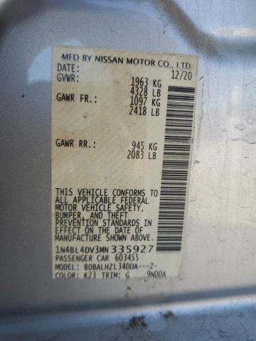 Photo 11 VIN: 1N4BL4DV3MN335927 - NISSAN ALTIMA SV 