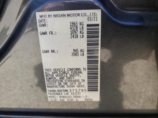 Photo 11 VIN: 1N4BL4DV3MN375795 - NISSAN ALTIMA 