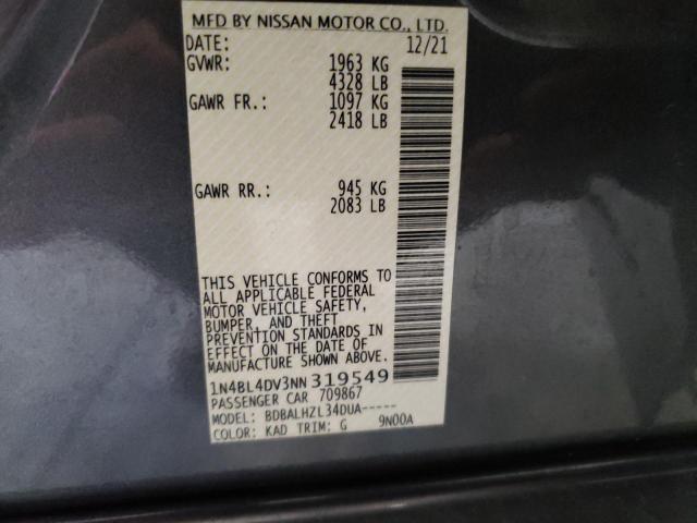 Photo 11 VIN: 1N4BL4DV3NN319549 - NISSAN ALTIMA 